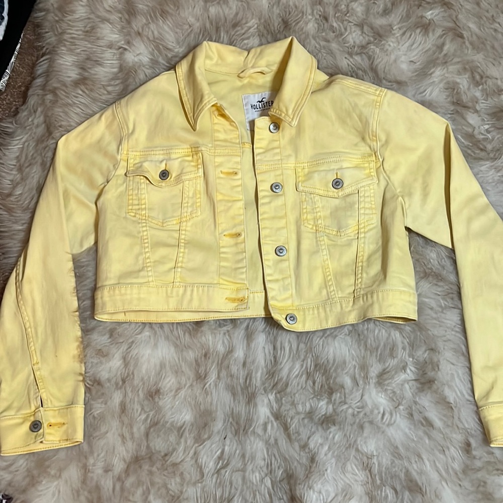 Hollister cropped jean jacket